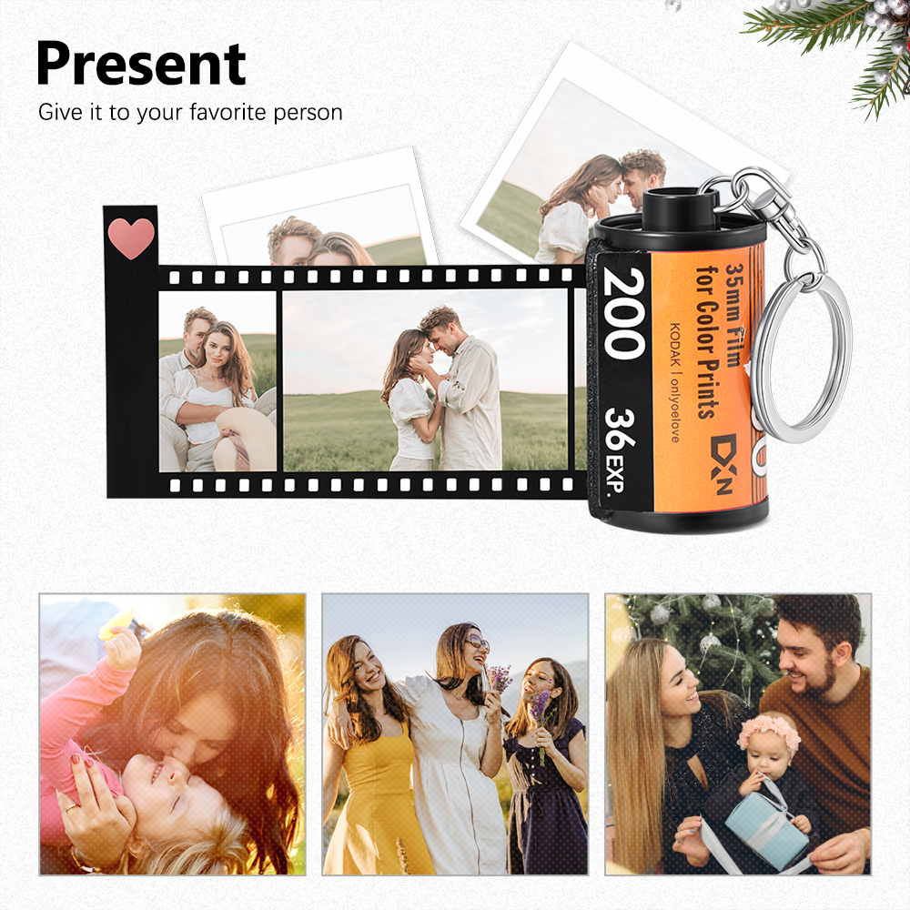 Personalised Film Camera Roll Keychain Custom 10 photos Keychain Gifts For Her-Jessemade AU