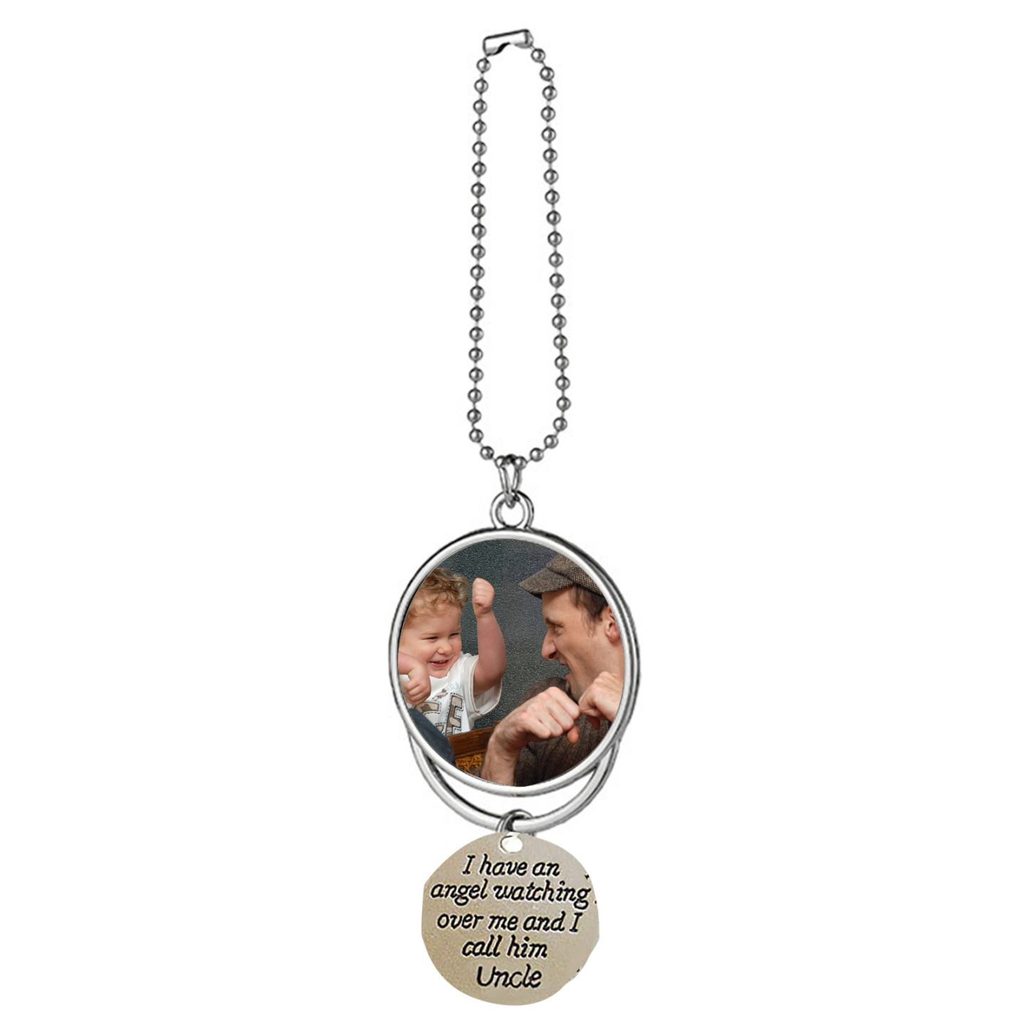 Personalised Photo Ornament I Have an Angel Watching Over Me Car Hanging Gifts-Jessemade AU