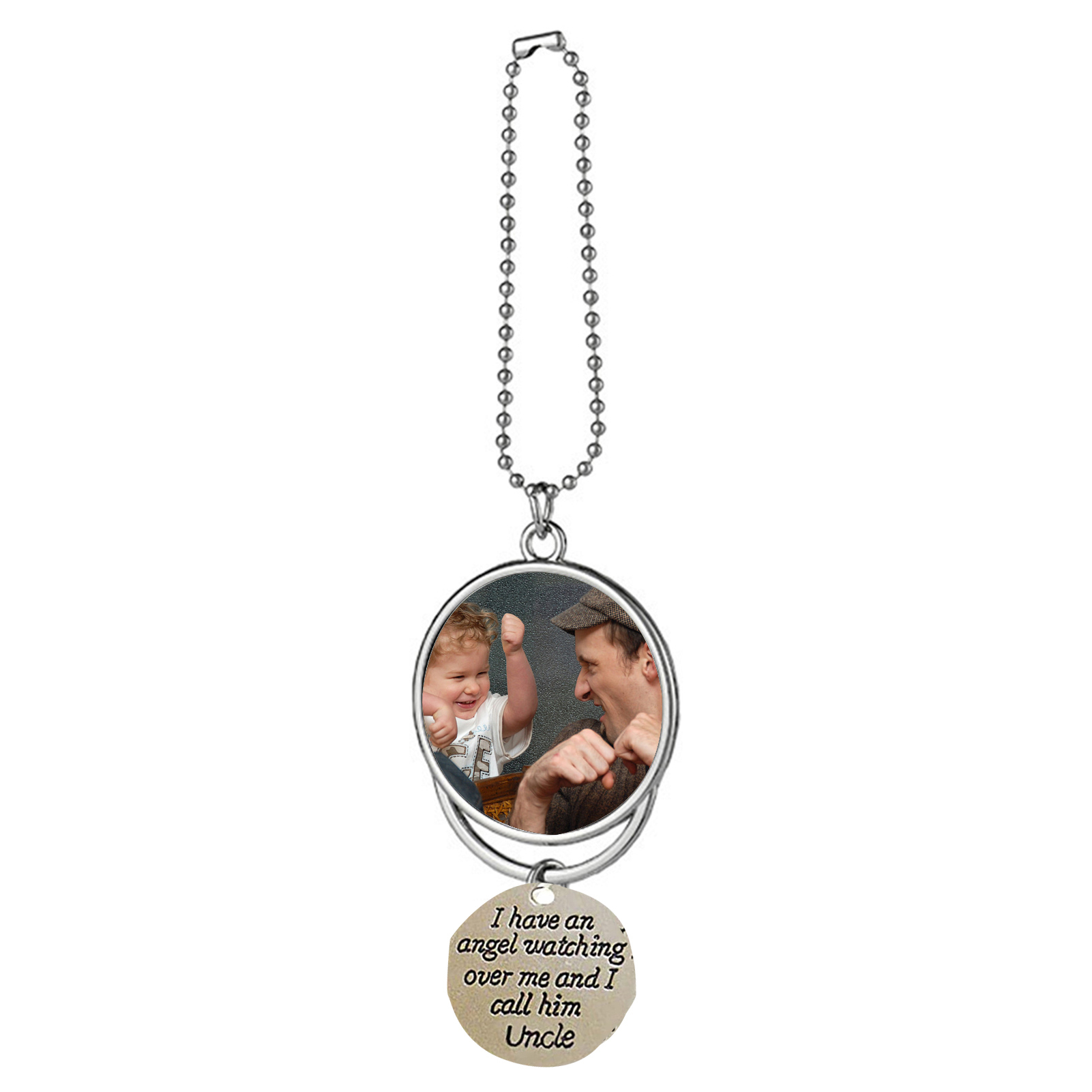 Personalised Photo Ornament I Have an Angel Watching Over Me Car Hanging Gifts-Jessemade AU