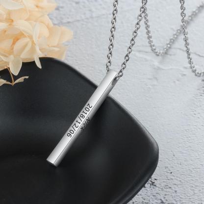 Customised 3D Bar Necklace-Jessemade AU