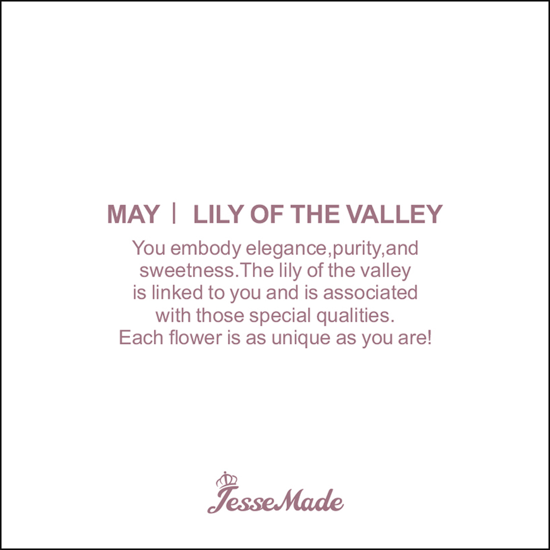 Personalised May Birthflower Necklace With Birthstones Custom 1 Name Necklace For Her-Jessemade AU