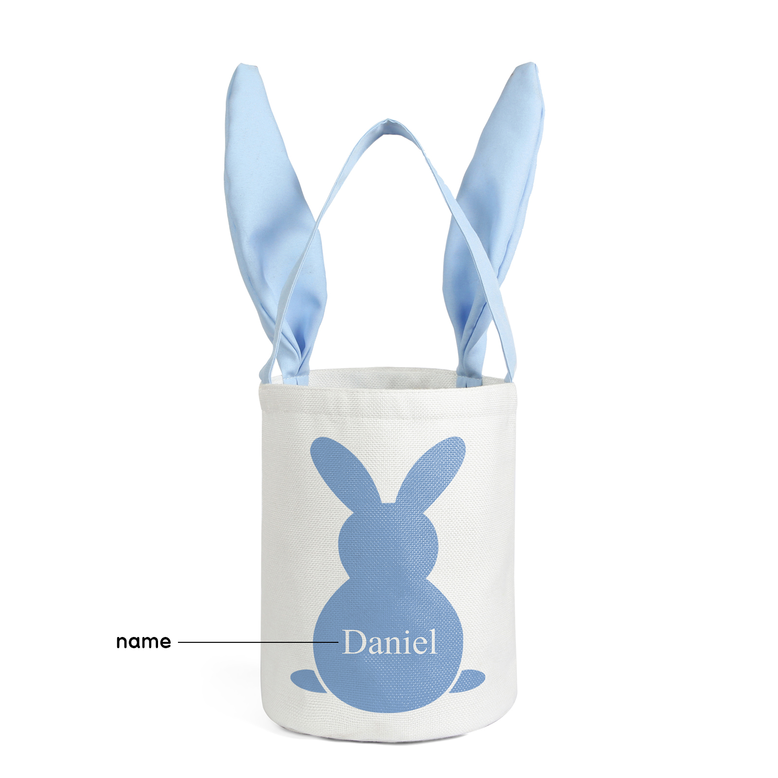 Bunny Tote Bag Personalised Name Bucket Bag Bunny Basket Easter Gifts-Jessemade AU