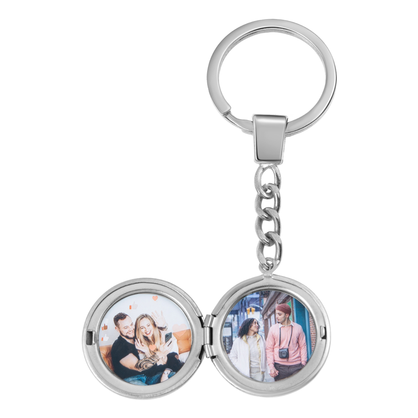 Personalised Photo Keychain Custom 2 Photos Gifts For Him-Jessemade AU