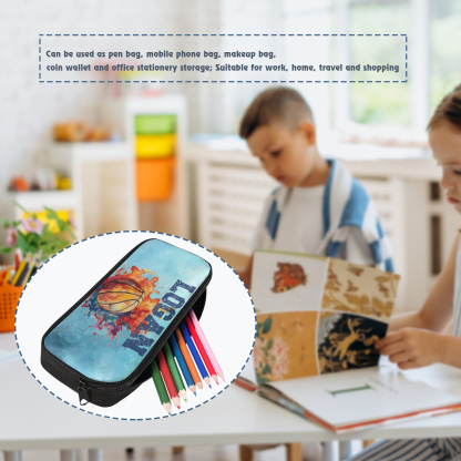 Personalised  Name Pencil Case Basketball Pen Bag Zipper Back to School Gifts for Student-Jessemade AU