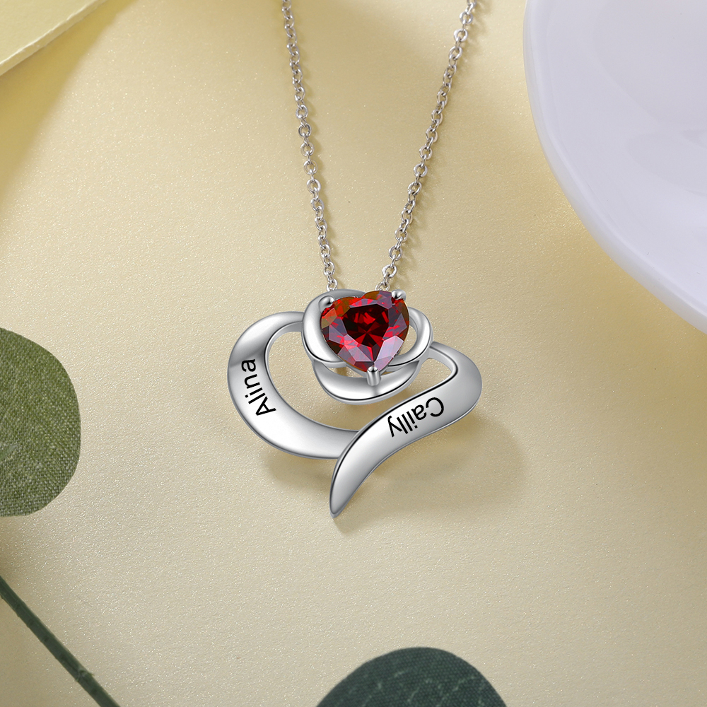 Personalised 1 Birthstone Necklace-Jessemade AU