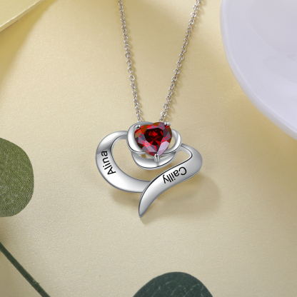 Personalised 1 Birthstone Necklace-Jessemade AU