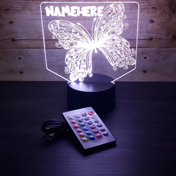 Personalised Butterfly Lamp Personalised LED Sign Custom Colourful Name Night Light Gifts For Kids-Jessemade AU