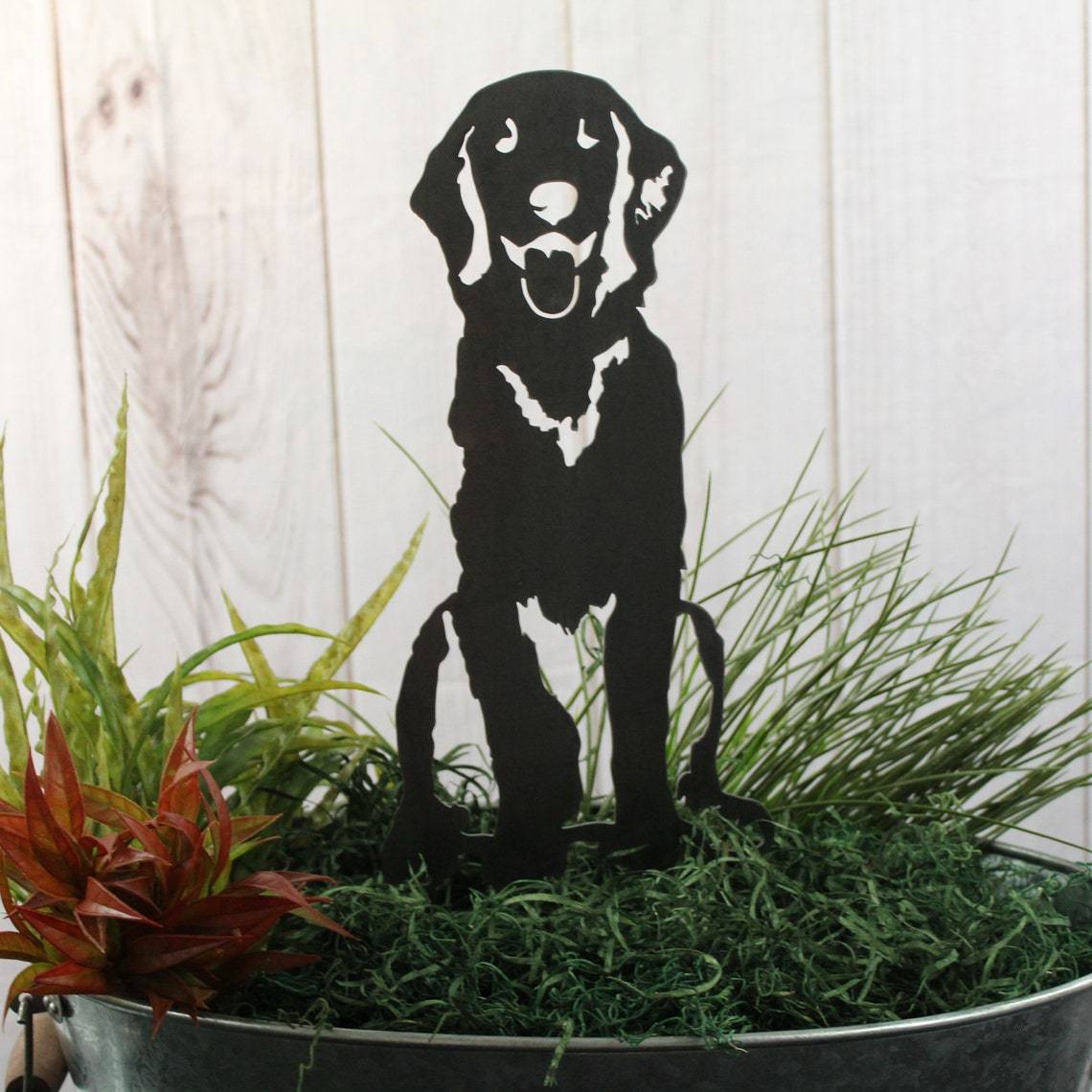 Golden Retriever Metal Dog Silhouette Garden Yard Decoration-Jessemade AU