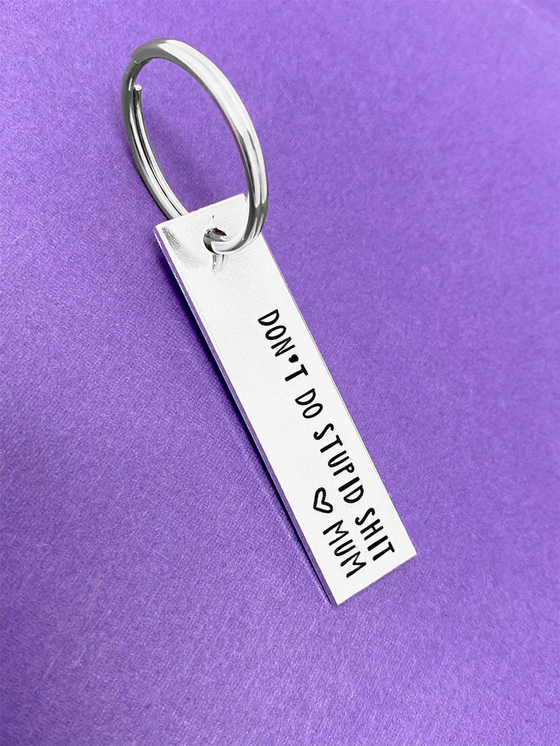 Don't Do Stupid Keychain Funny Gift for Kids Teenagers-Jessemade AU