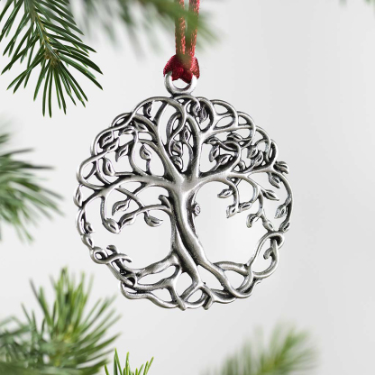 Solid Pewter Christmas Tree Ornament Gifts for Family-Jessemade AU
