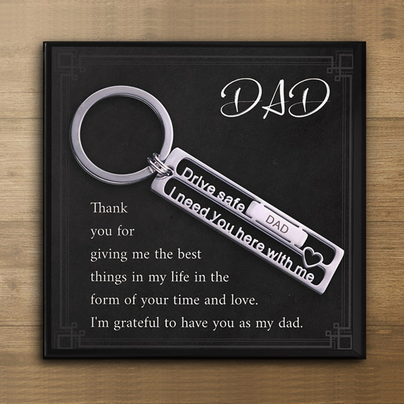 Drive Safe, I Need You Here With Me, Personalised Keychain Custom Names Gifts For Dad-Jessemade AU