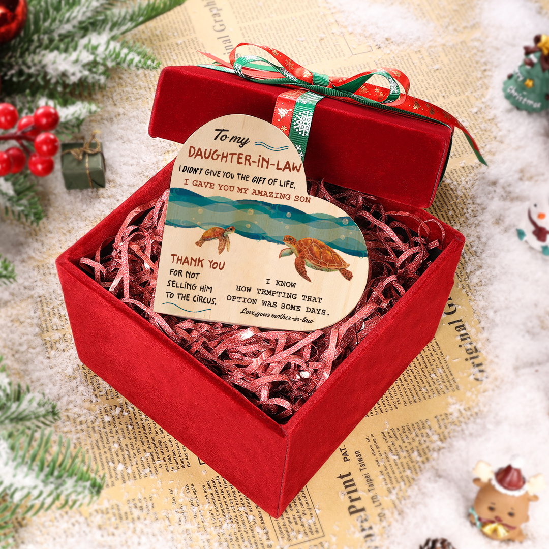 To My Daughter-in-law Wooden Heart Candle Holder "I didn't give you the gift of life" Gifts For Daughter-Jessemade AU