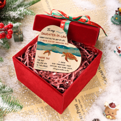 To My Daughter-in-law Wooden Heart Candle Holder "I didn't give you the gift of life" Gifts For Daughter-Jessemade AU