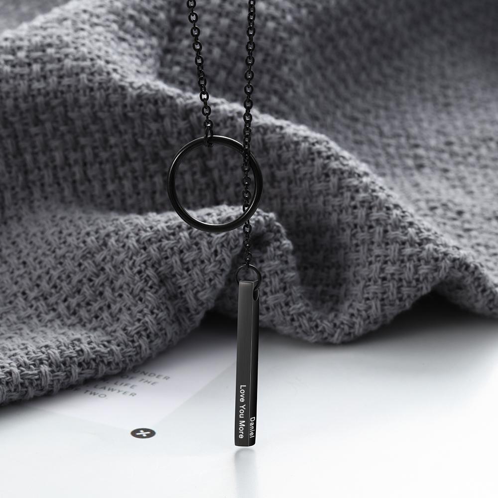 Personalised Bar Neckace Engraving Texts Or Names-Jessemade AU