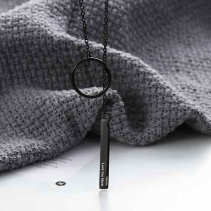 Personalised Bar Neckace Engraving Texts Or Names-Jessemade AU
