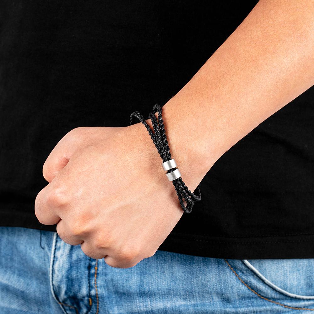 Personalised Men's Bracelets Charm Bracelet Gift for Dad-Jessemade AU