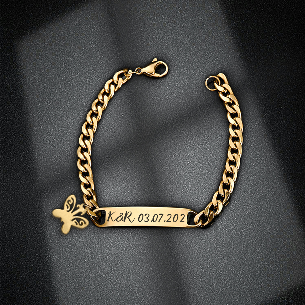 Personalised Name Bracelet Butterfly Bracelet Customised Baby Gift-Jessemade AU