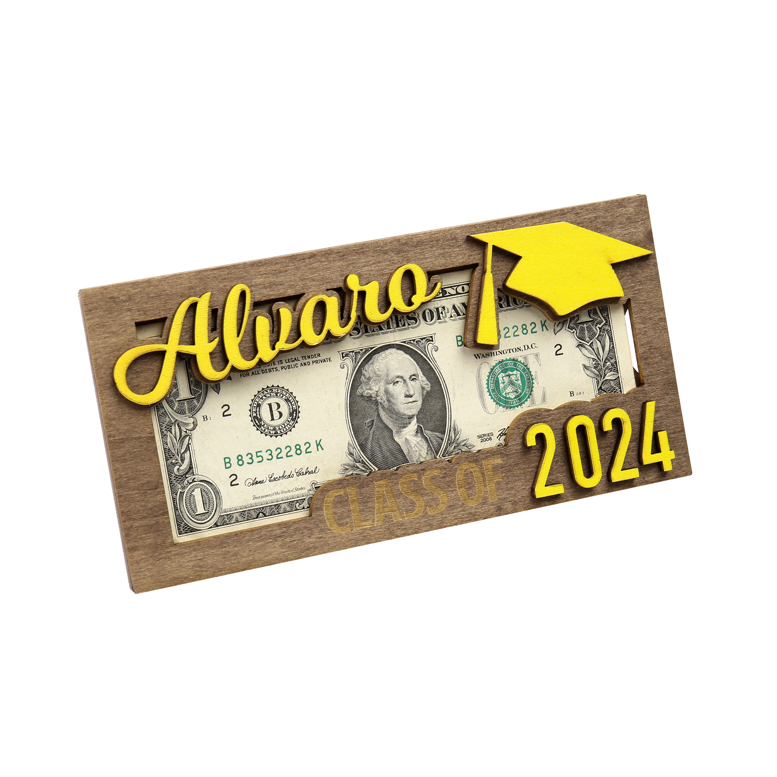 Class of 2024 Personalised Graduation Cash Clip Custom Name & Text Cash Box Creative Gifts for Her/Him-Jessemade AU