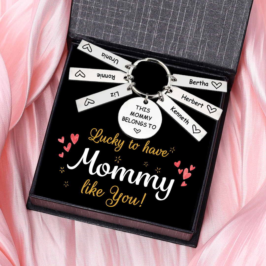 6 Names - Personalised Name Keychain Stainless Steel Keychain Special Gift for Mommy/Mummy-Jessemade AU