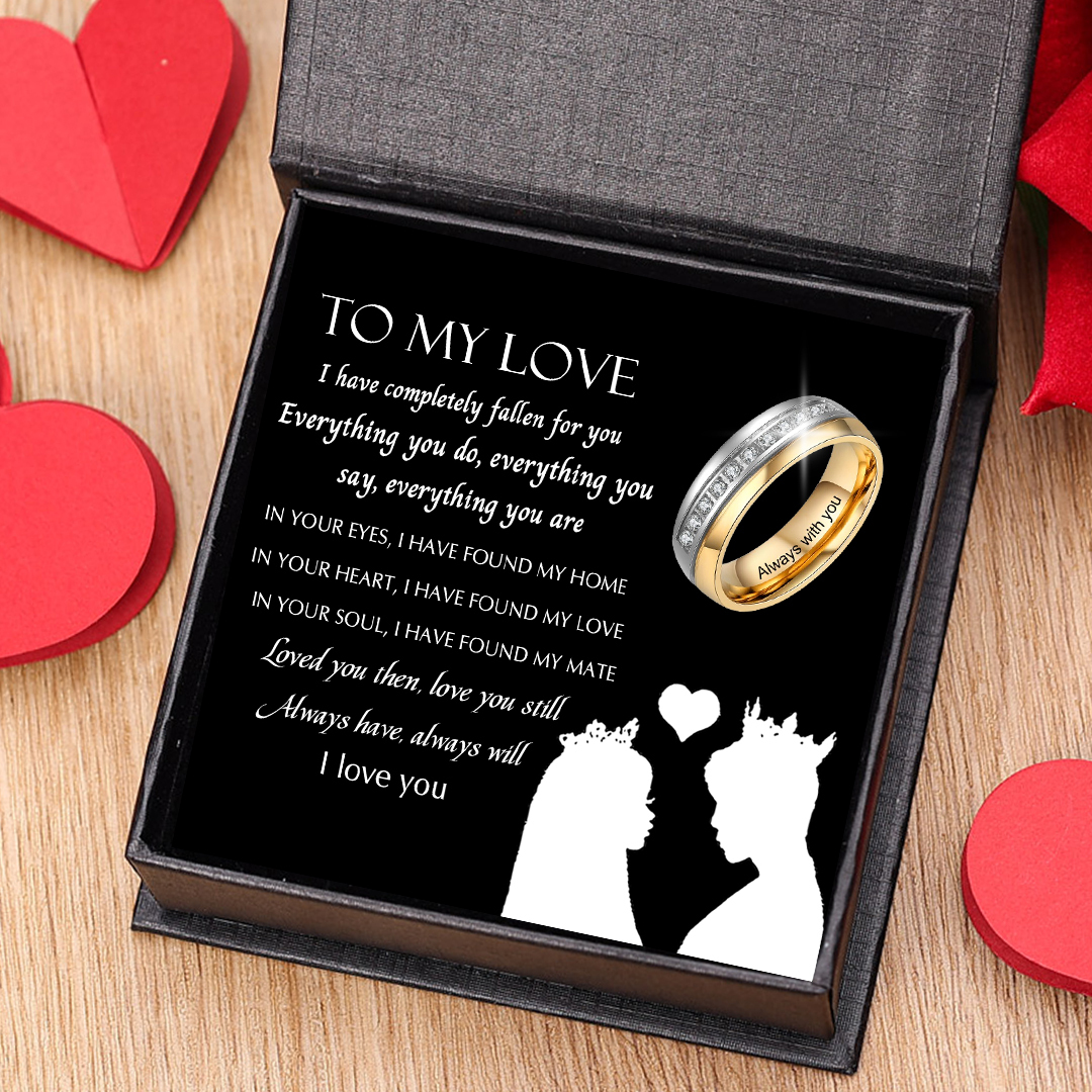 To My Love Ring Personalised Couple Ring Engrave Love Message Matching Rings Valentine's Day Gift for Her-Jessemade AU