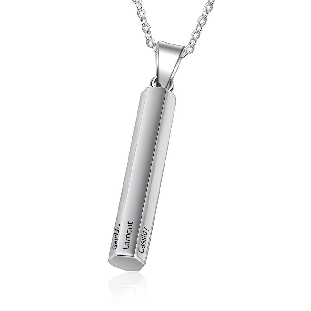 Personalised 6 Names Bar Necklace-Jessemade AU