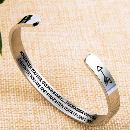 Whenever You Feel Overwhelmed, Personalised Cuff Bangle Bracelet Gifts For Daughter-Jessemade AU