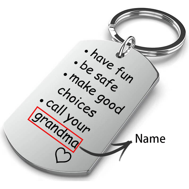 Have Fun Be Safe Make Good Choices Call Your Loved One Customised Name Keychain-Jessemade AU