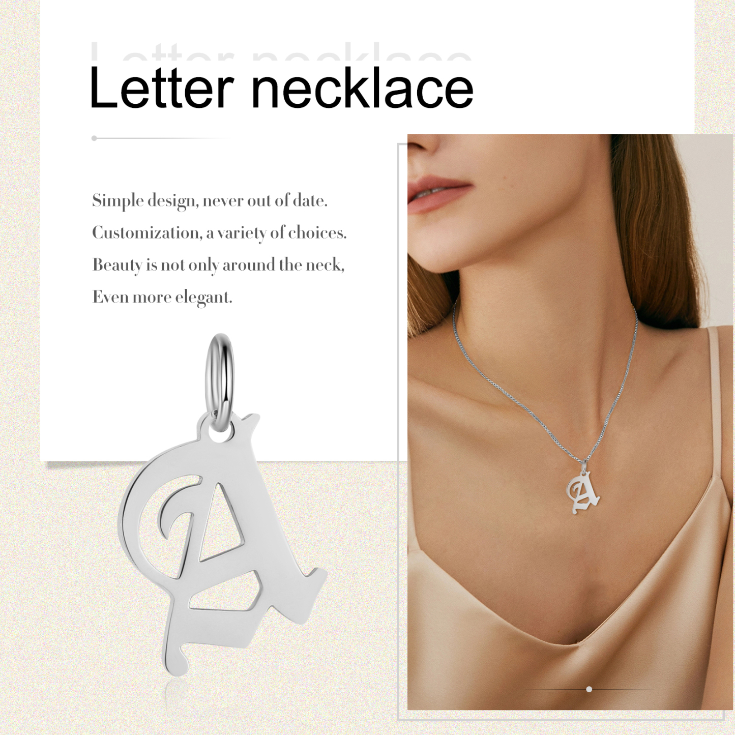 Personalised Letter Necklace Classic Jewelry Gift For Her-Jessemade AU