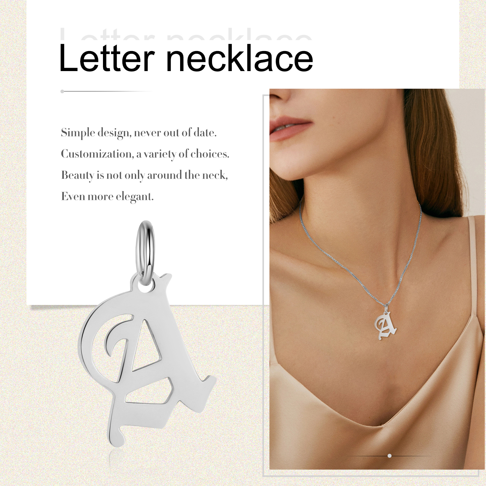 Personalised Letter Necklace Classic Jewelry Gift For Her-Jessemade AU