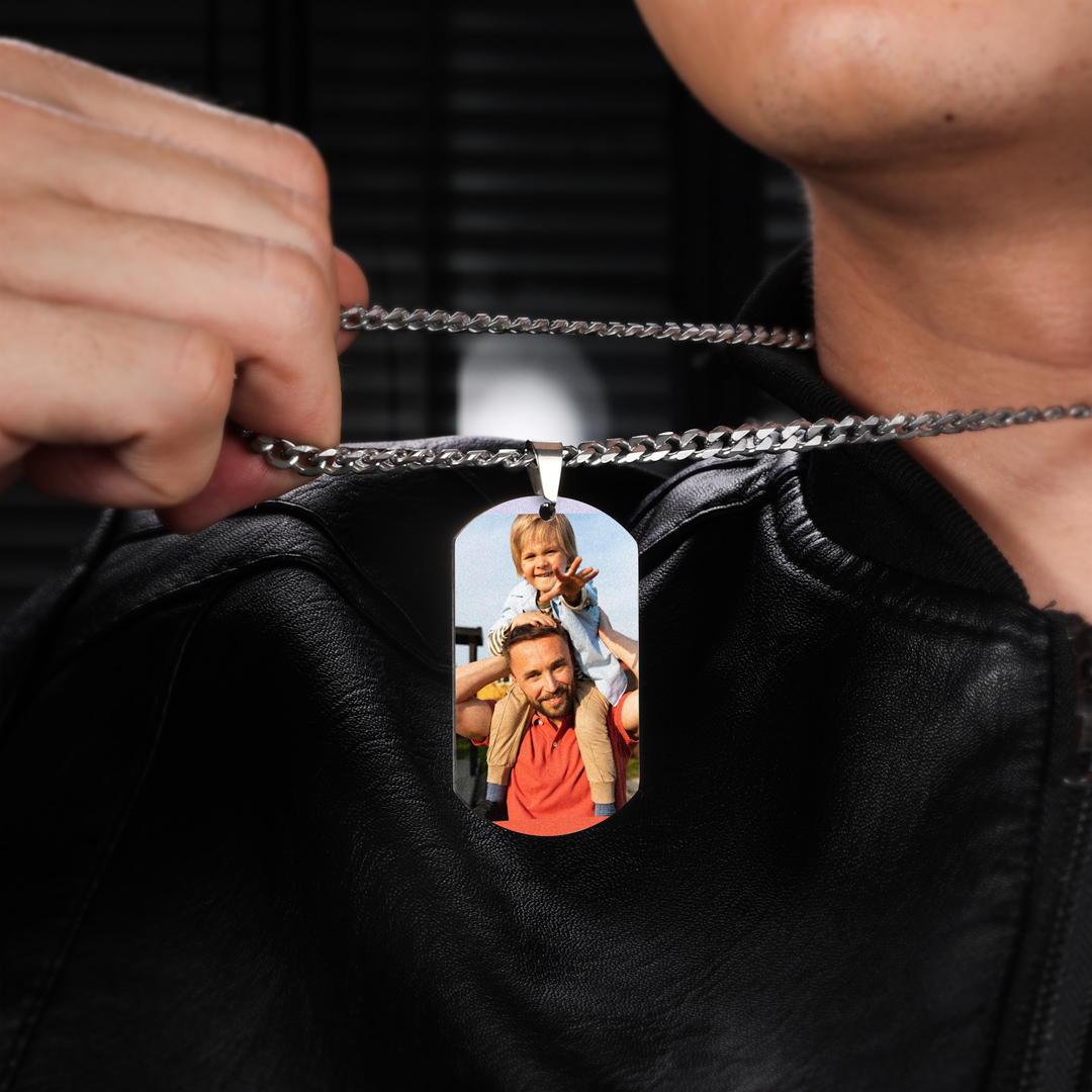 Personalised Photo Necklace Customised Cuba's Necklace Gifts For Him-Jessemade AU