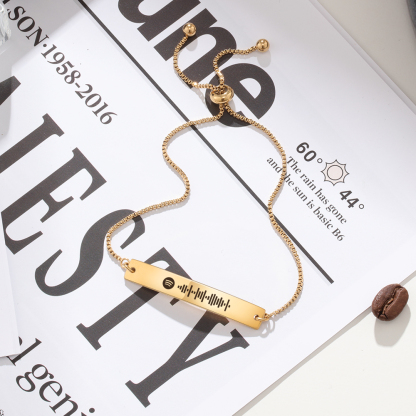 Personalised Spotify Code Music Bracelet-Four Colour-Black,Silver,Gold,Rose Gold-Jessemade AU