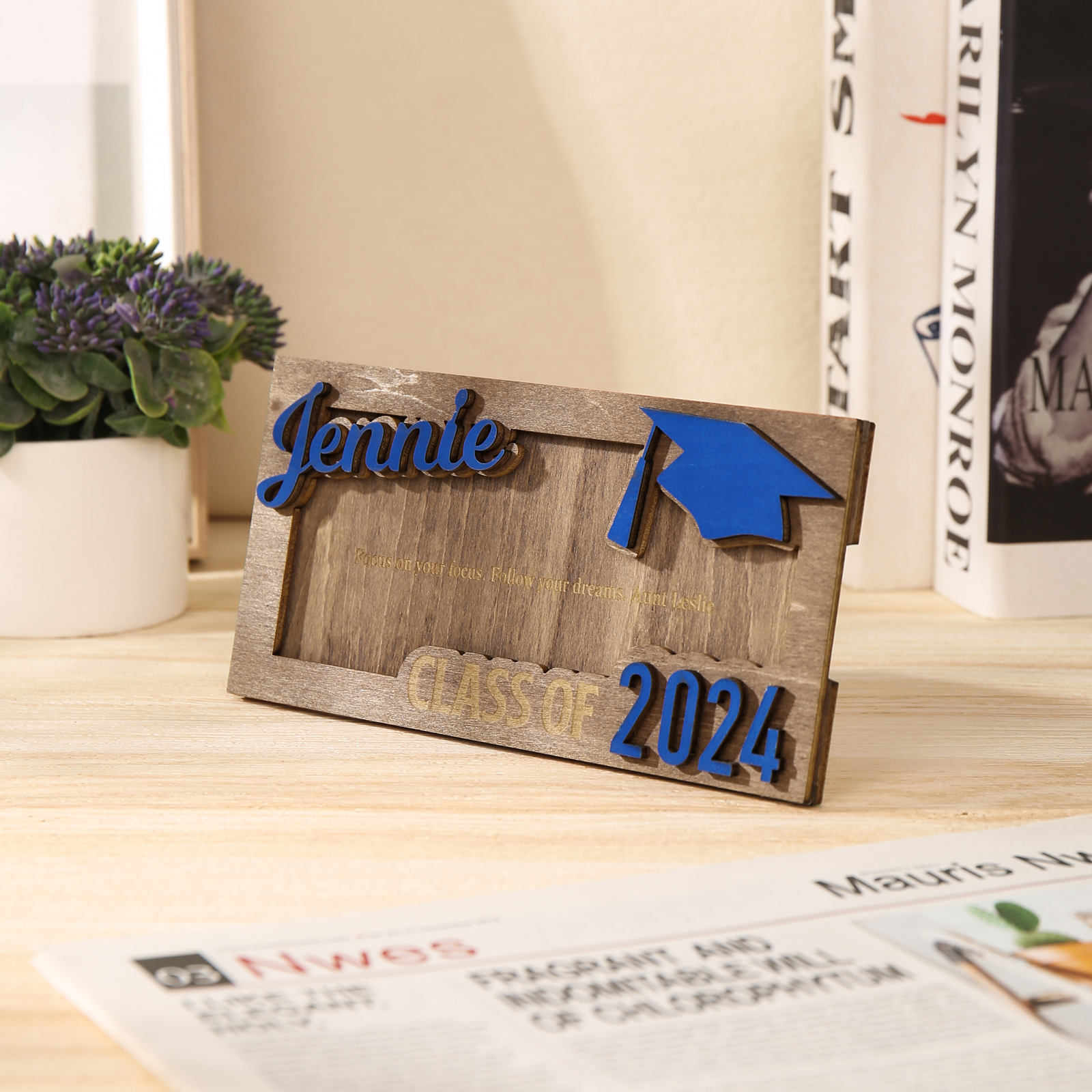 Class of 2024 Personalised Graduation Cash Clip Custom Name & Text Cash Box Creative Gifts for Her/Him-Jessemade AU