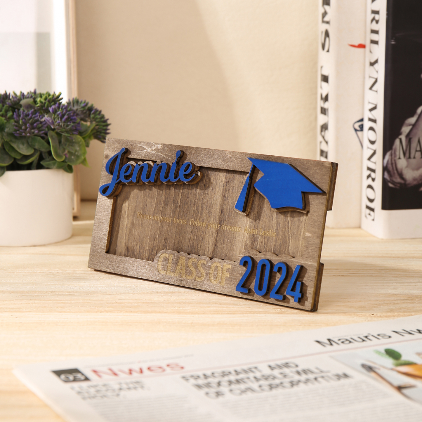 Class of 2024 Personalised Graduation Cash Clip Custom Name & Text Cash Box Creative Gifts for Her/Him-Jessemade AU