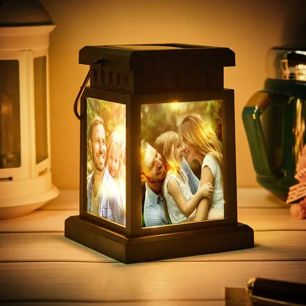 Solar Light Personalised Photo Memorial Lantern Lamp Sympathy Lantern Bereavement Gift Loss of a Loved One-Jessemade AU