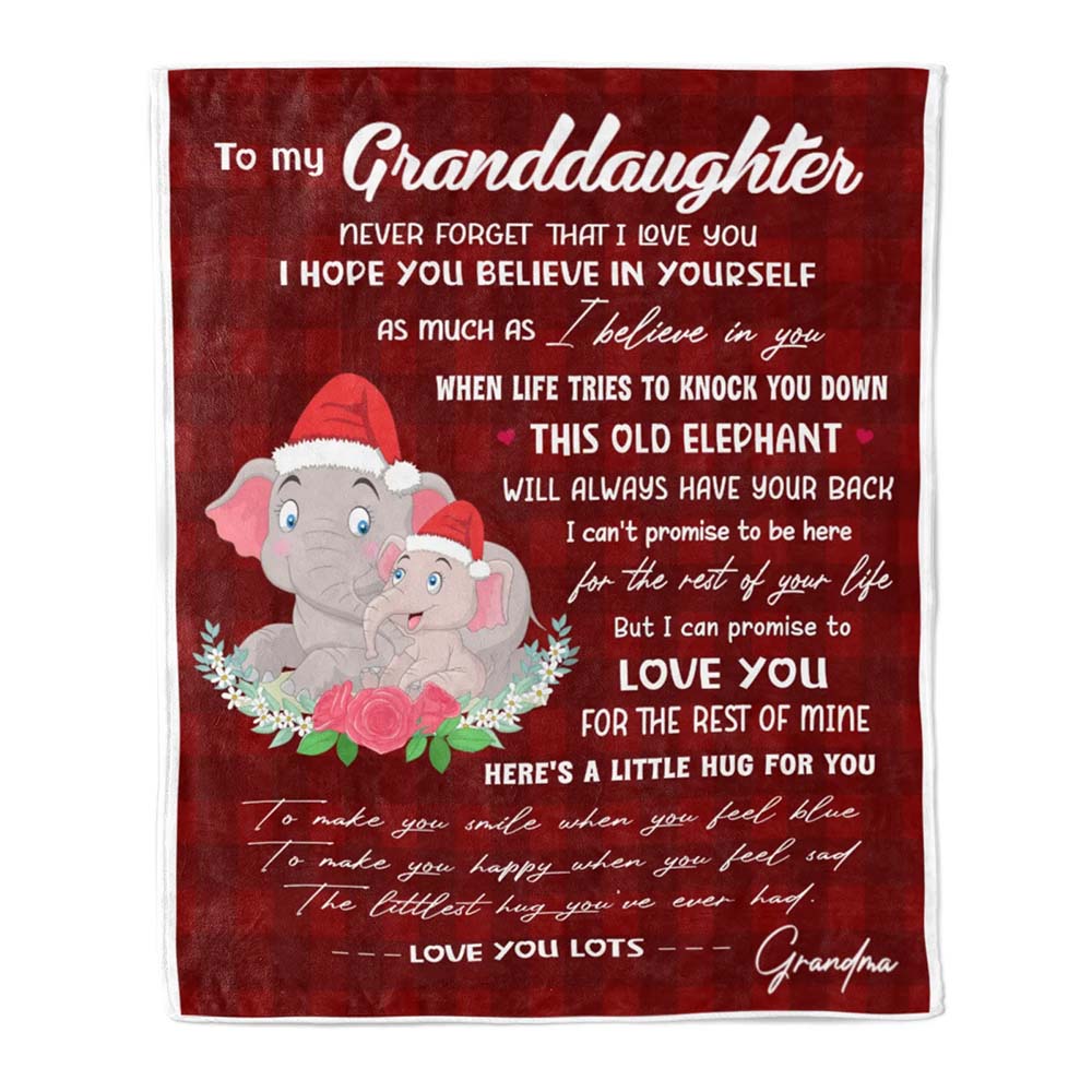 Grandma to Granddaughter,Never forget that I love you-Flannel Blanket-Jessemade AU