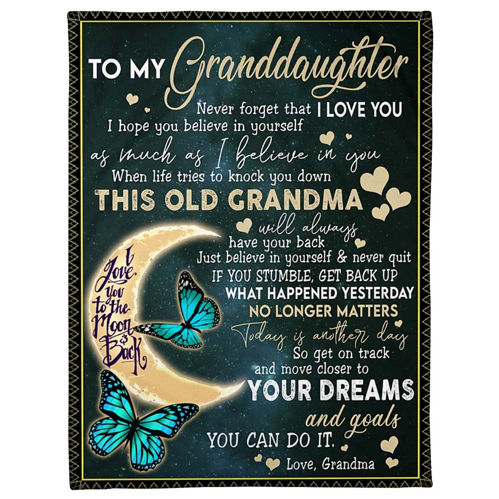 Grandma To Granddaughter, Never Forget That I Love You, Flannel Blanket-Jessemade AU