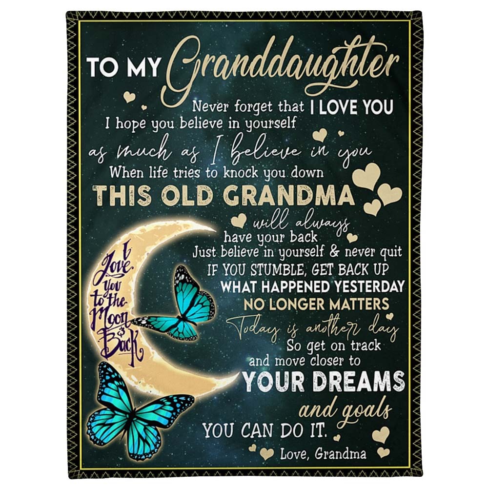 Grandma To Granddaughter, Never Forget That I Love You, Flannel Blanket-Jessemade AU