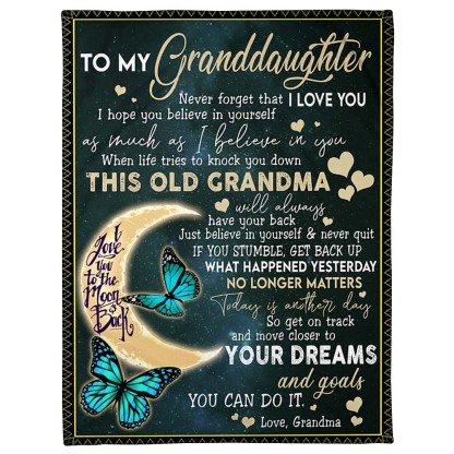 Grandma To Granddaughter, Never Forget That I Love You, Flannel Blanket-Jessemade AU