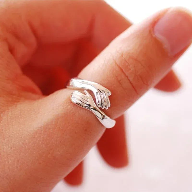 Valentine's Day Gift Hug Ring Couple Love Hugging Rings-Jessemade AU