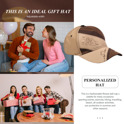 Personalised Fist Bump Classical Baseball Cap Custom 3 Names & 1 Text Snapback Adjustable Gift for Dad/Grandpa/Husband-Jessemade AU