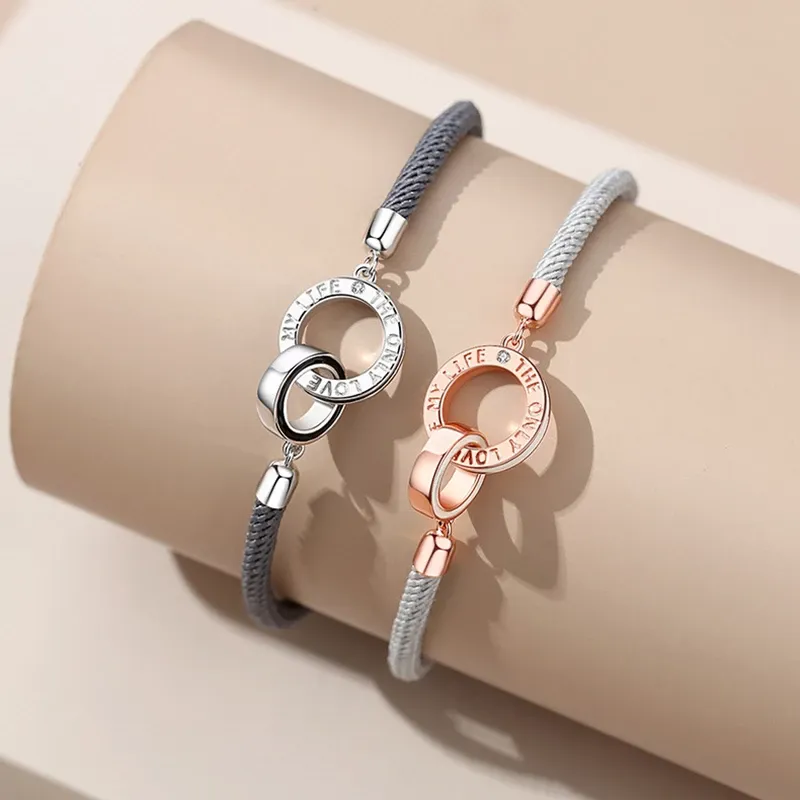 Personalised Couple Bracelets Custom Names Matching Bracelet Love Gifts-Jessemade AU