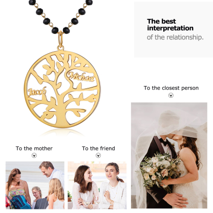 Personalised Family Tree Necklace Custom 2 Names Necklace Gift For Mother-Jessemade AU