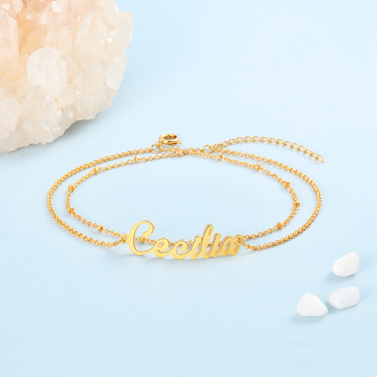 Personalised Name Anklet For The Summer-Next Life Meet Again-Jessemade AU