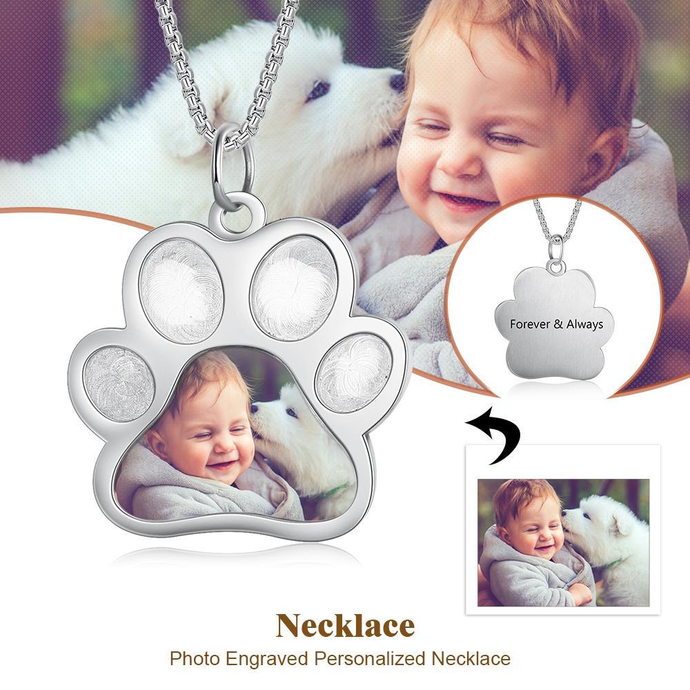 Personalised Paw Necklace Custom Photo Necklace Gifts For Her-Jessemade AU