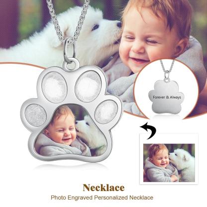 Personalised Paw Necklace Custom Photo Necklace Gifts For Her-Jessemade AU