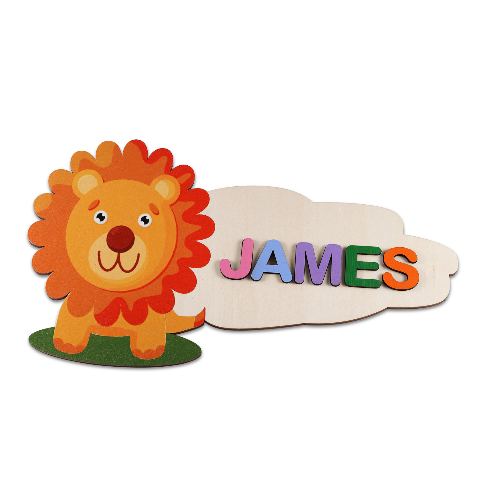 Customised Lion Kid's Wooden Name Puzzle Toy for Toddlers Early Learning Child Toy-Jessemade AU