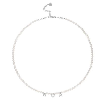 Personalised Pearl Necklace Custom 1 Name Necklace Gift For Her-Jessemade AU