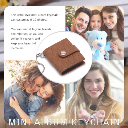 Personalised Photo Album Keychain Custom 10 Photos Leather Keychain Romantic Gifts-Jessemade AU