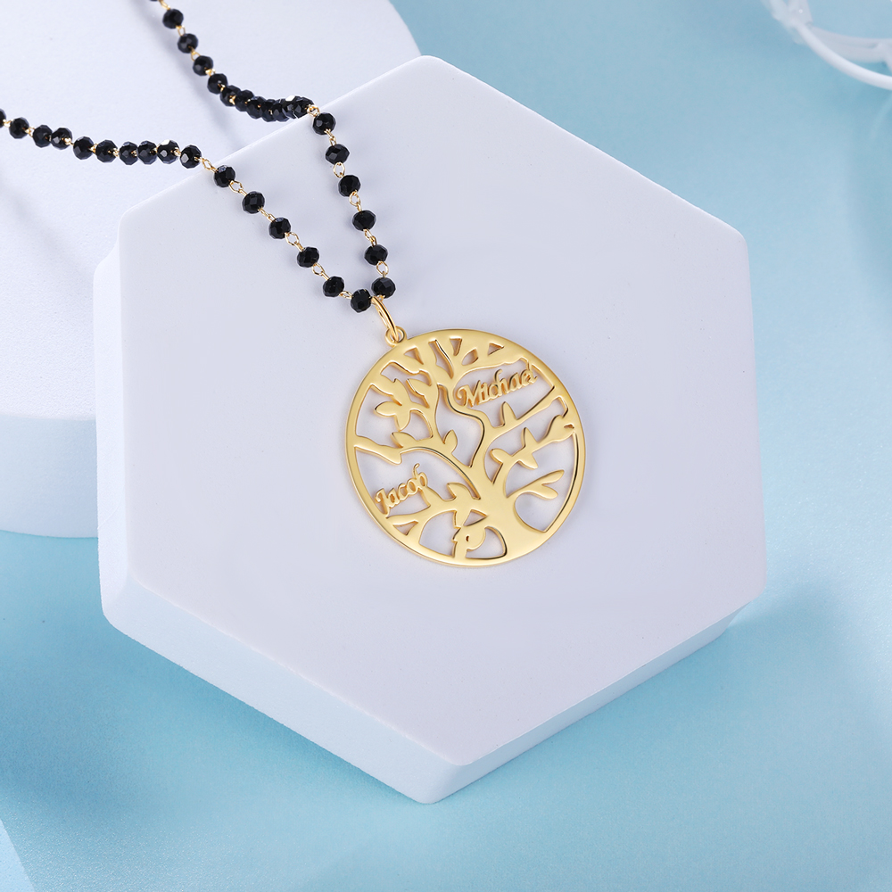 Personalised Family Tree Necklace Custom 2 Names Necklace Gift For Mother-Jessemade AU