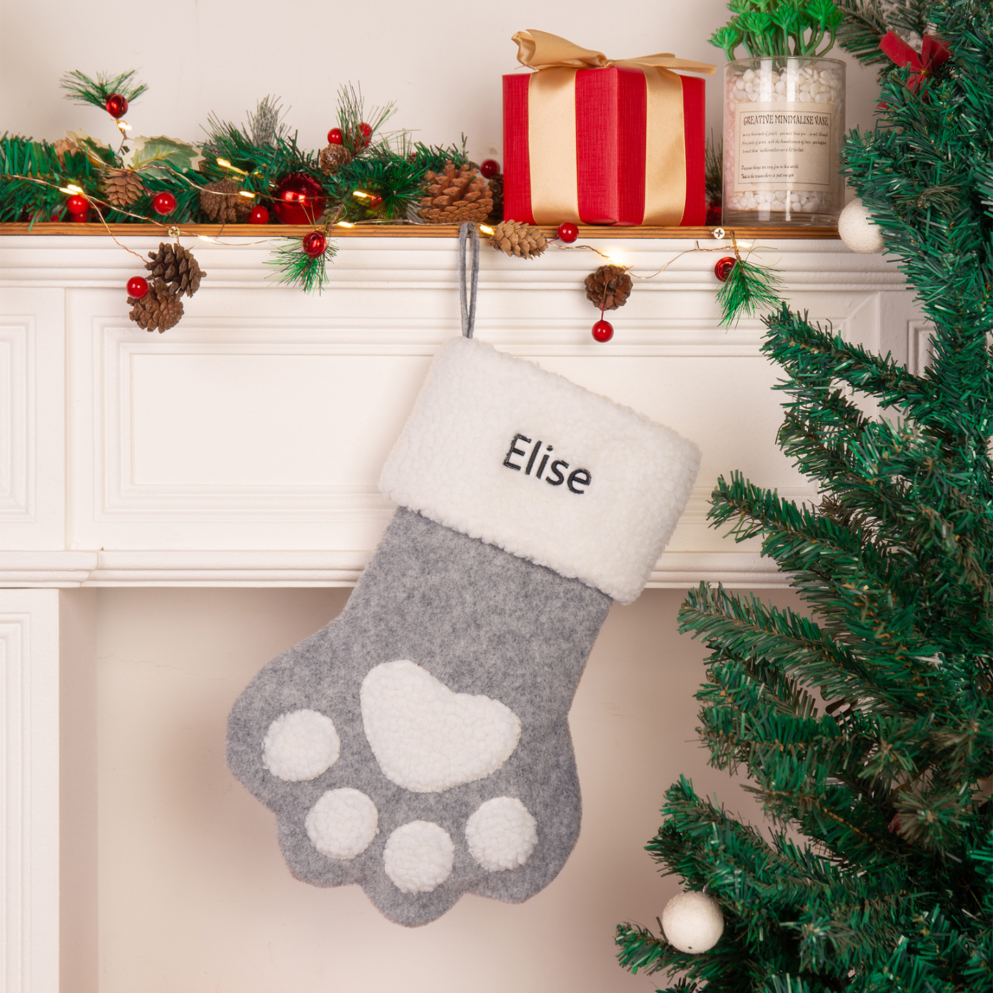 Personalised Christmas Stockings Ornaments Custom 1 Name Christmas Gifts for Family Friends-Jessemade AU